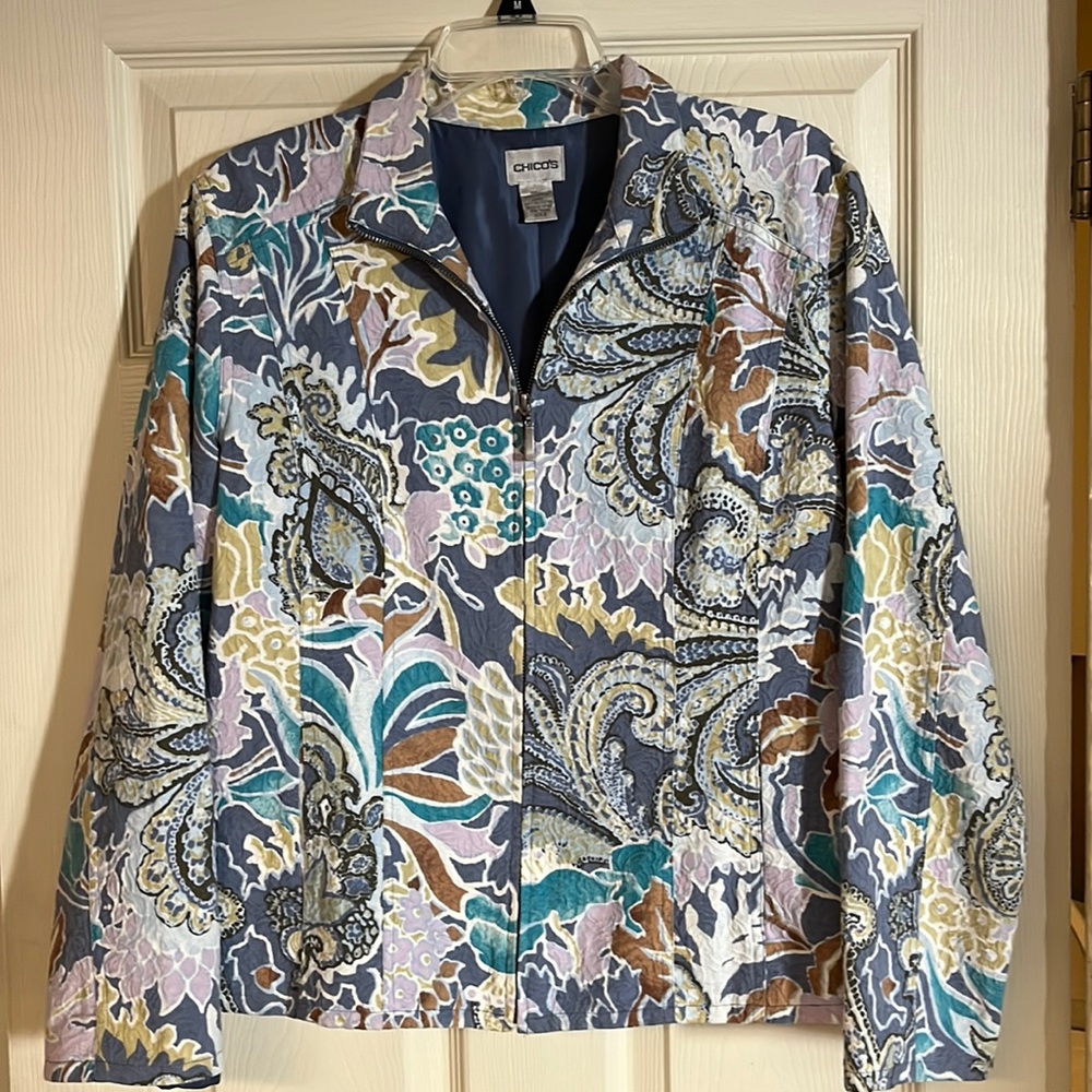 Multicolored cotton jacket by Chicos